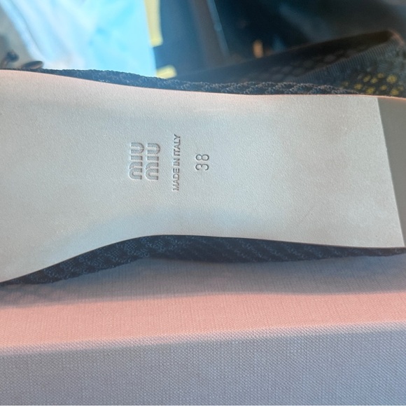 Miu Miu Black Mesh Ballet Flats Size 8. Barely used. - Picture 6 of 8
